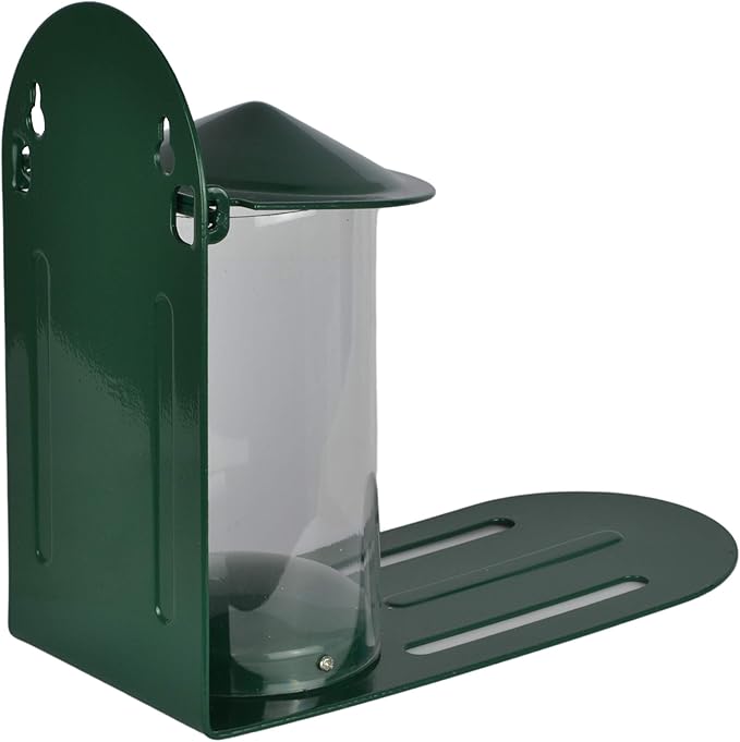 Squirrel Feeder Metal Green