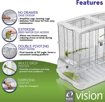 Vision Bird Cage M01 Med Regular (24.6 x15.6 x20.9 inches)