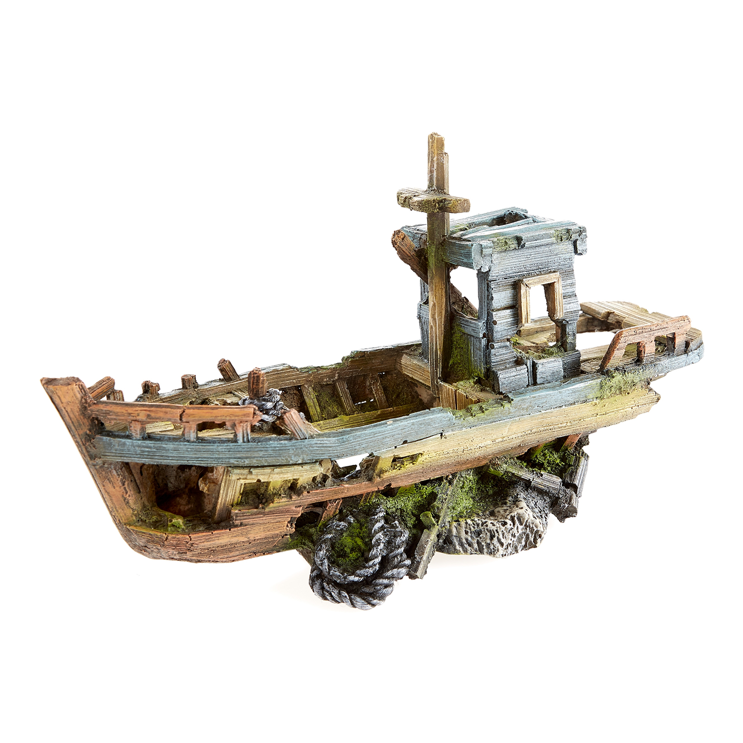 Classic Fishing Boat Aquarium Ornament 297 x 105 x 167mm