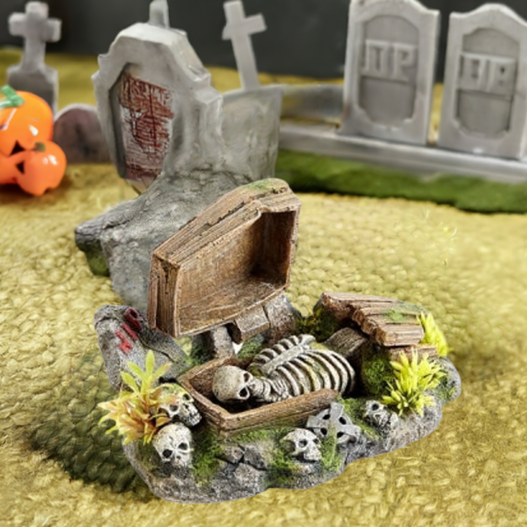 Classic Coffin with Plants (Action)