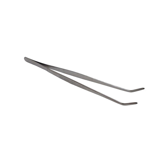 Livefood Stainless Steel Tweezers Curved End 200mm (8") Bulk Buy x24