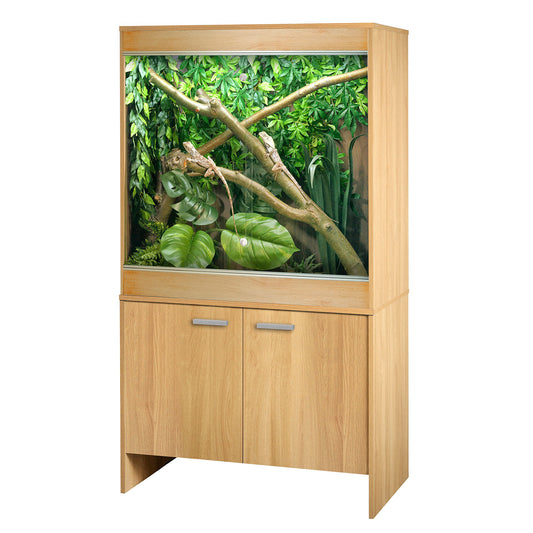 VivExotic Repti Home Arboreal Vivarium Medium Oak and Cabinet