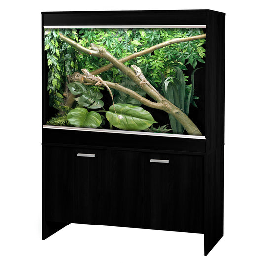 VivExotic Repti Home Maxi Arboreal Vivarium Large Black and Cabinet