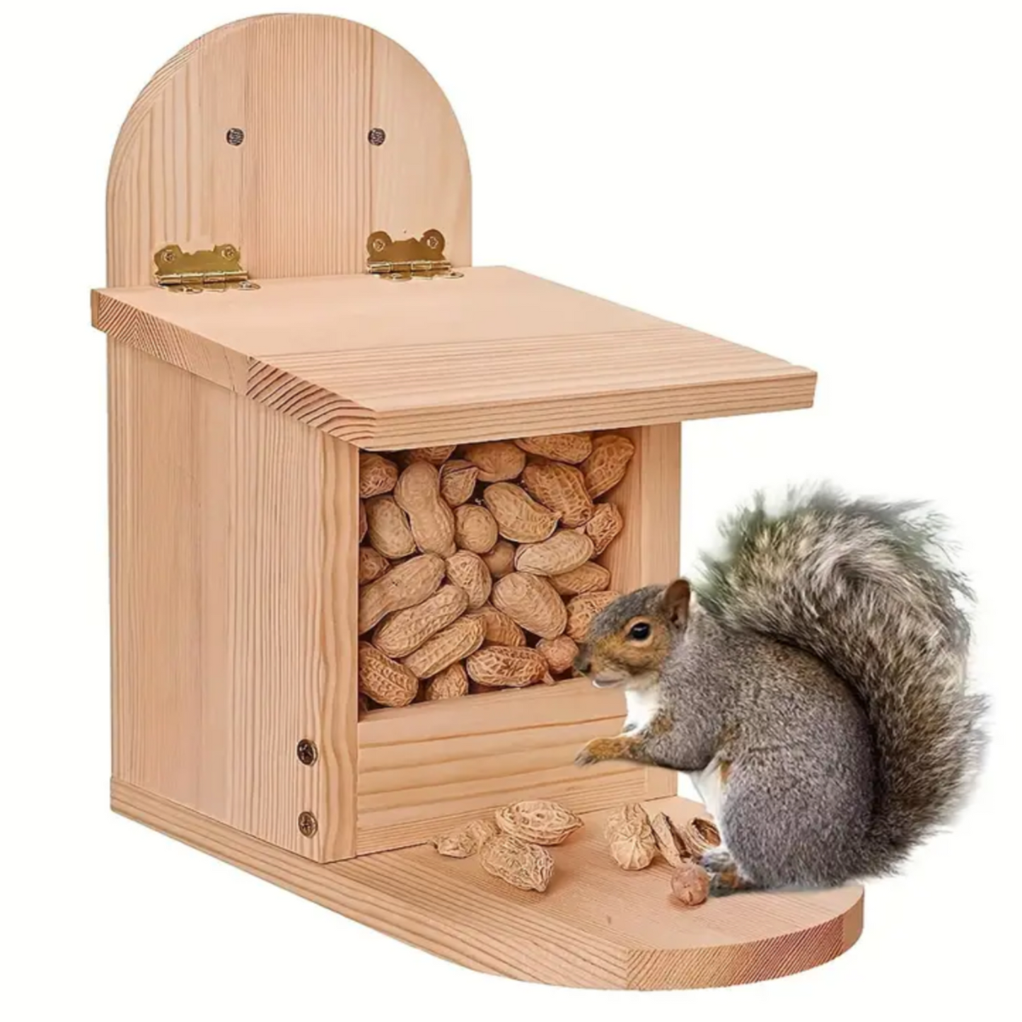 Wooden Squirrel Feeder