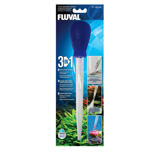 Fluval 3-in-1 Waste Remover/ Feeder - 28 cm (11")