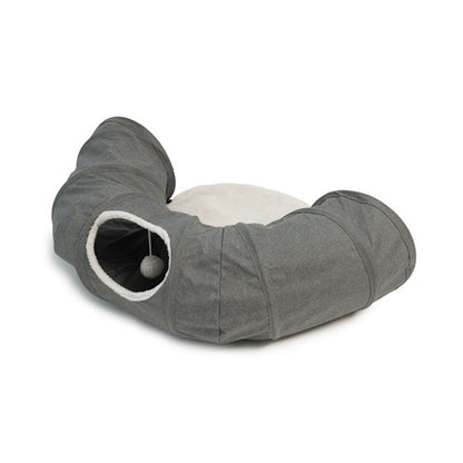 Vesper Peek-a-Boo Tunnel with Cushion - Blue or Grey