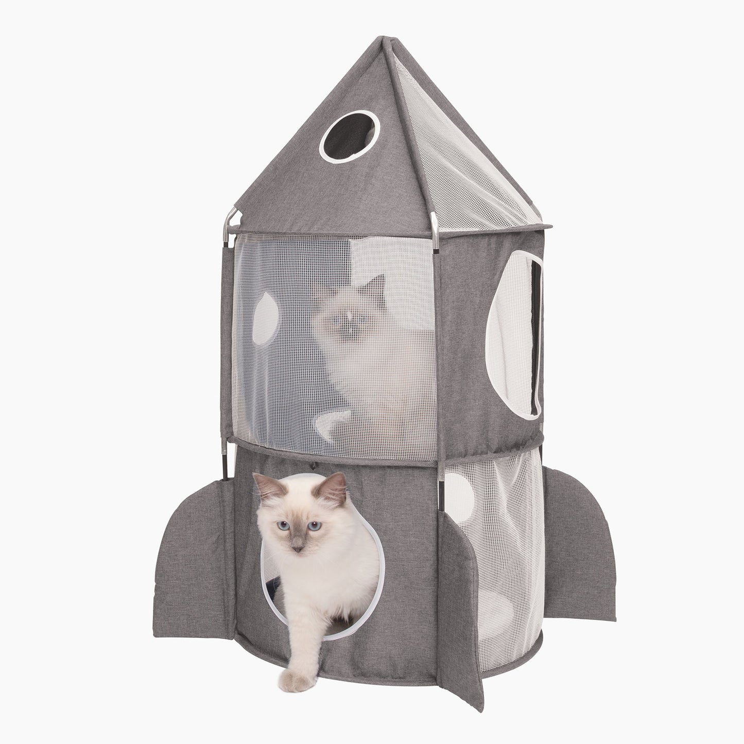 Catit Vesper Rocket with Sleeping Cushion 50x50x90cm - Blue or Grey