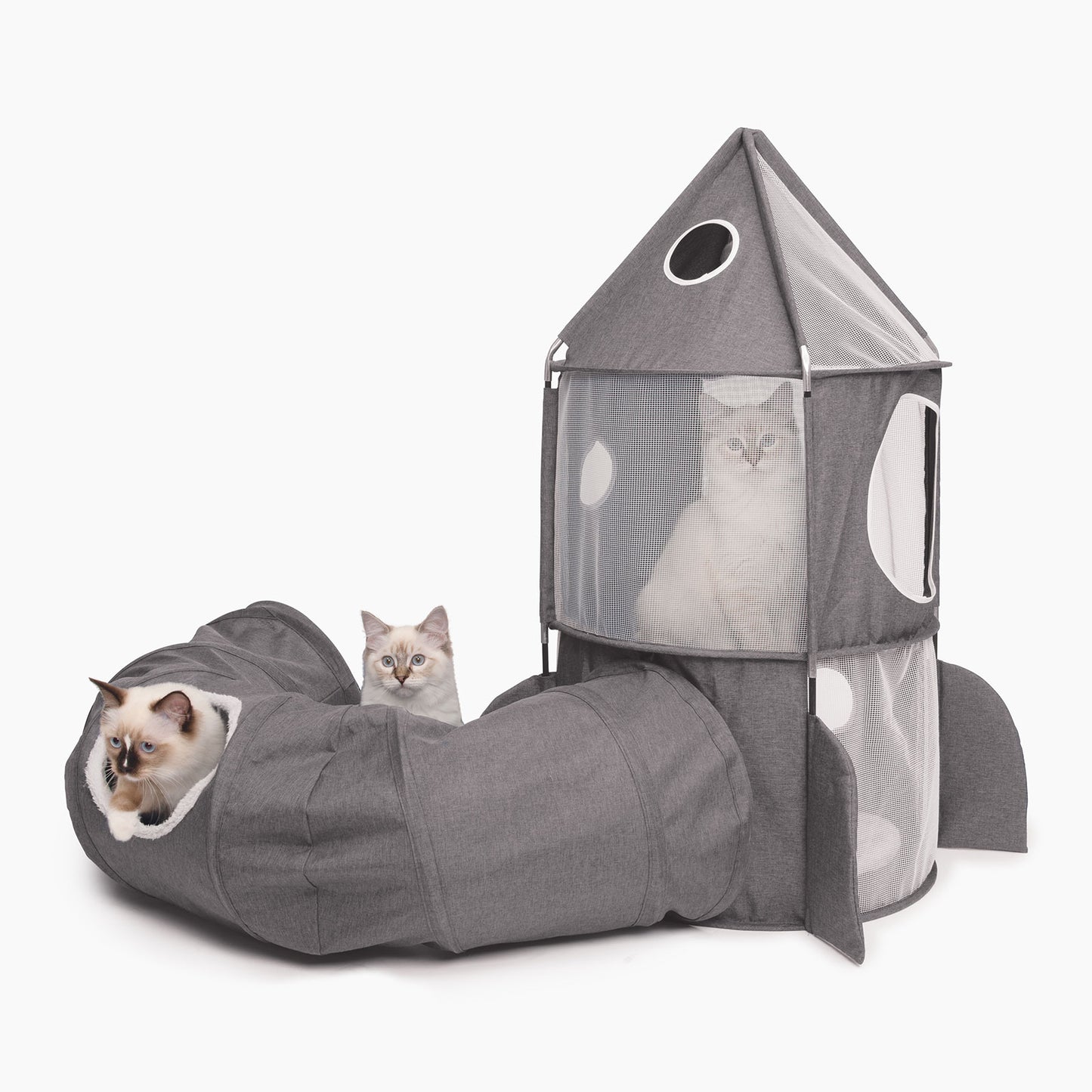 Catit Vesper Rocket with Sleeping Cushion 50x50x90cm - Blue or Grey