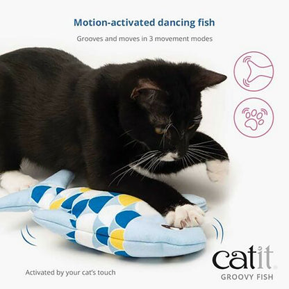 Catit Groovy Fish Cat Motion-activated dancing fish Toy in Pink