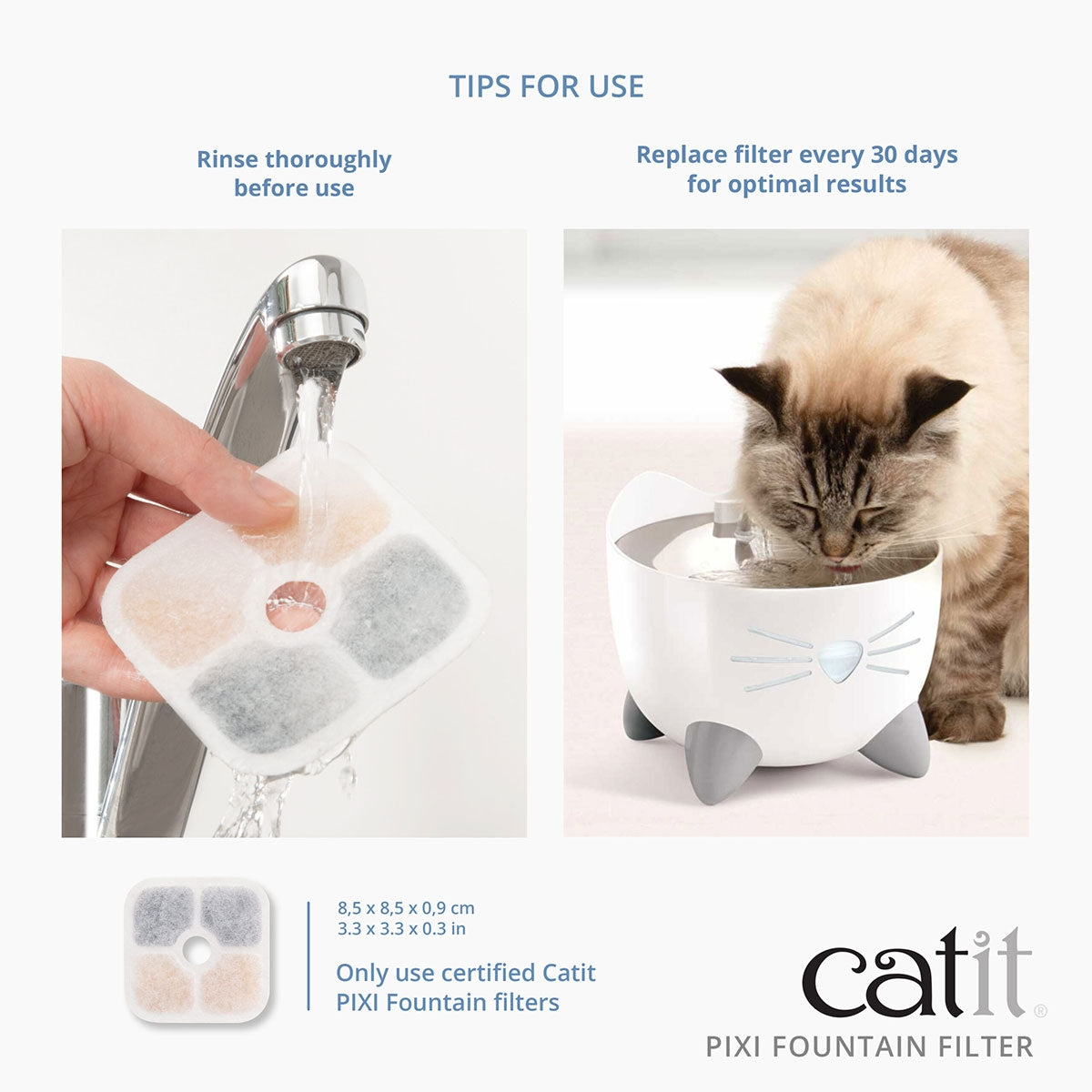 Catit Pixi Fountain Filter 3 Pack or 6 Pack