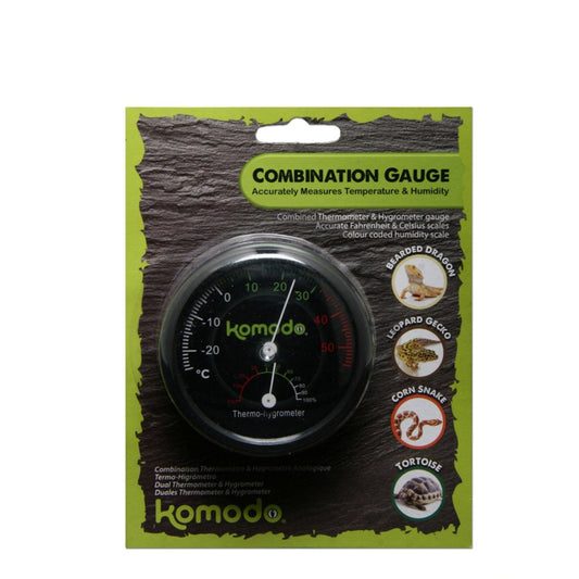 Komodo Combined Analogue Thermometer and Hygrometer