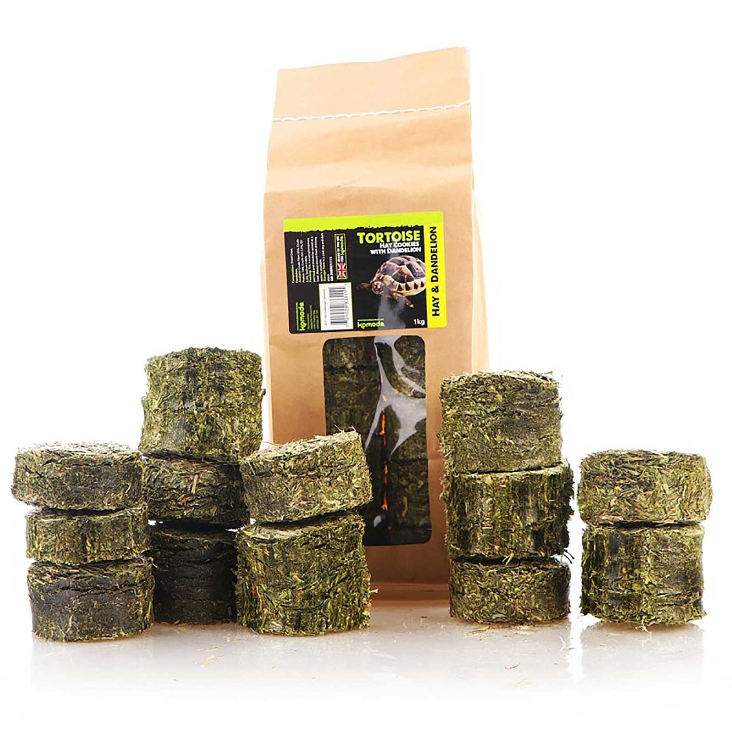 Komodo Tortoise Hay Cookies with Dandelion 1kg Bulk Pack